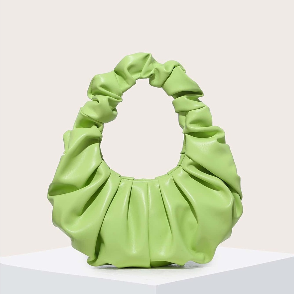 Minimalist Rouched Top Handle Bag (New) - image 1